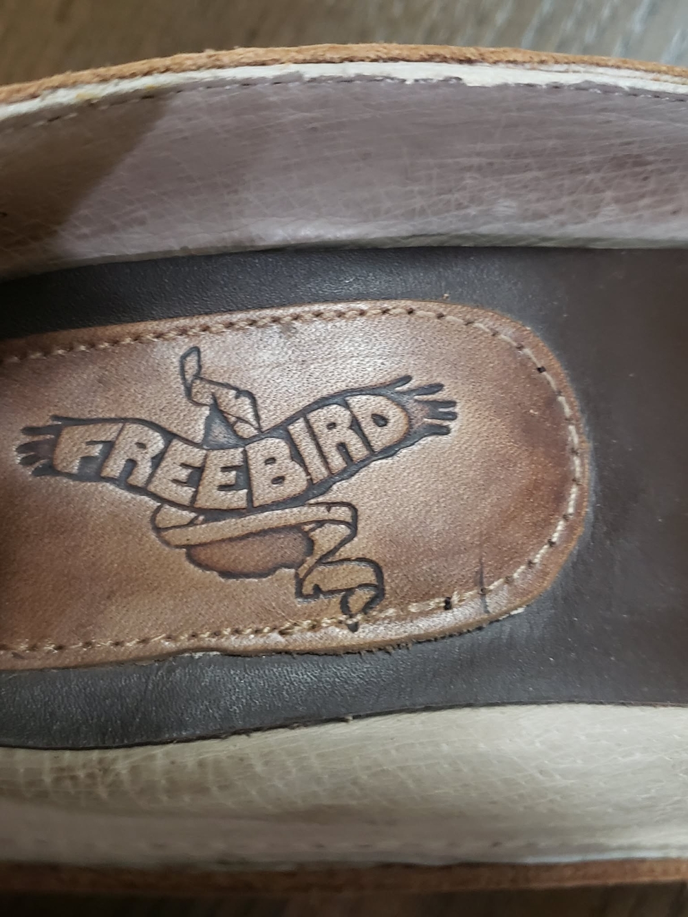 Freebird by Steven Randi Women's Tan Leather Ankle-Strap Block Heels Size 6 - Picture 7 of 9
